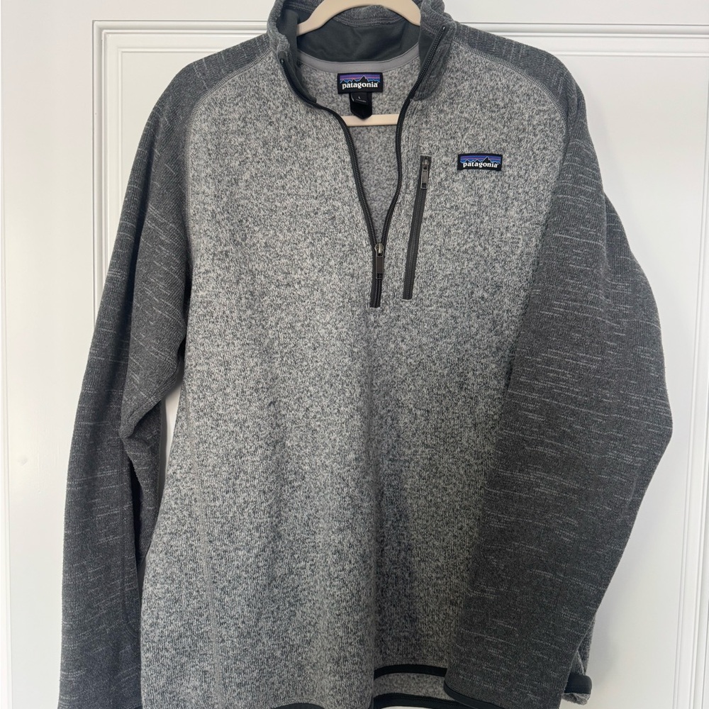 Patagonia Heather Gray Fleece Pullover L